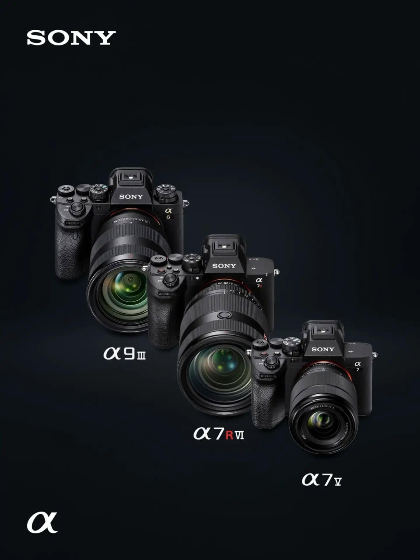 Kamerat Sony Alpha 9 III, Alpha 7R VI dhe Alpha 7 V